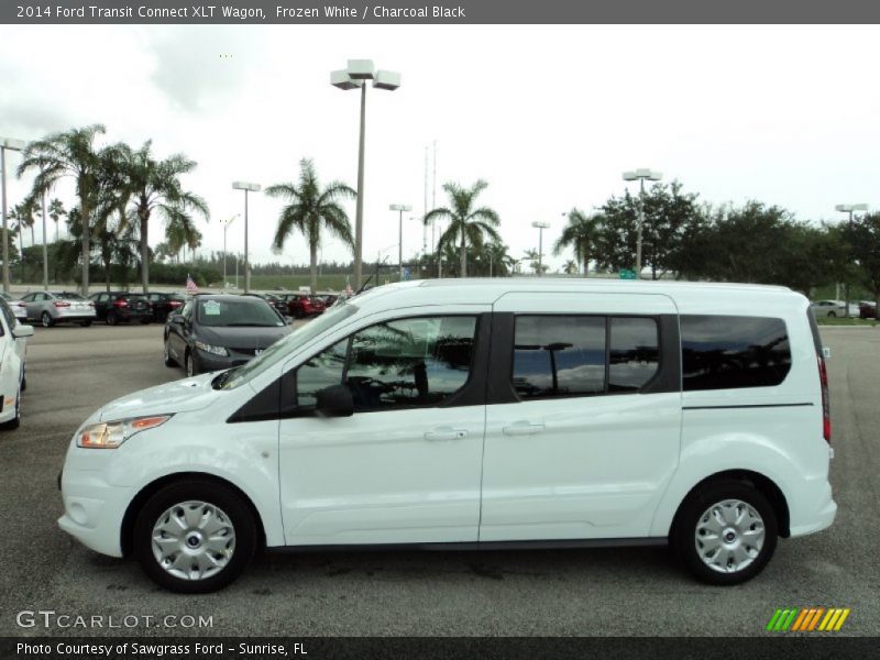 Frozen White / Charcoal Black 2014 Ford Transit Connect XLT Wagon