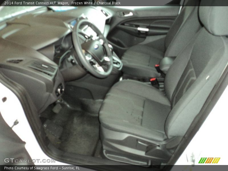 Frozen White / Charcoal Black 2014 Ford Transit Connect XLT Wagon