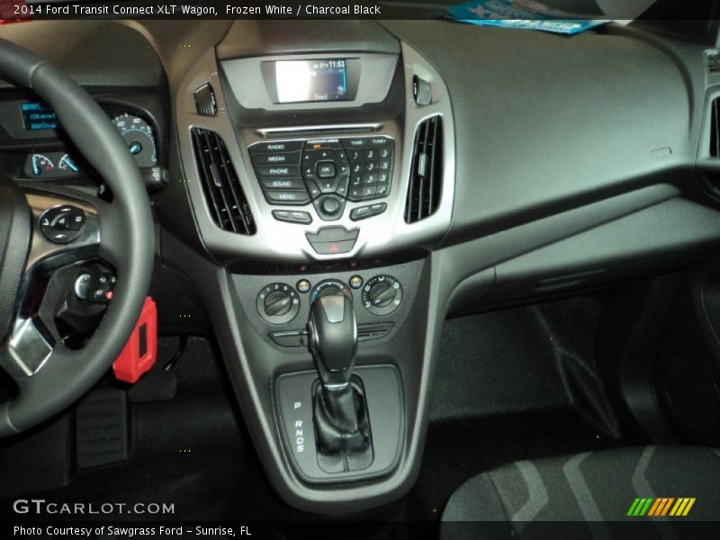 Frozen White / Charcoal Black 2014 Ford Transit Connect XLT Wagon