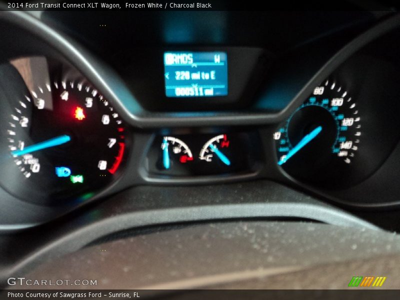 Frozen White / Charcoal Black 2014 Ford Transit Connect XLT Wagon