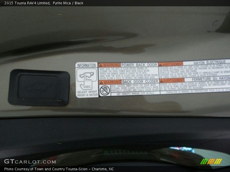 Pyrite Mica / Black 2015 Toyota RAV4 Limited