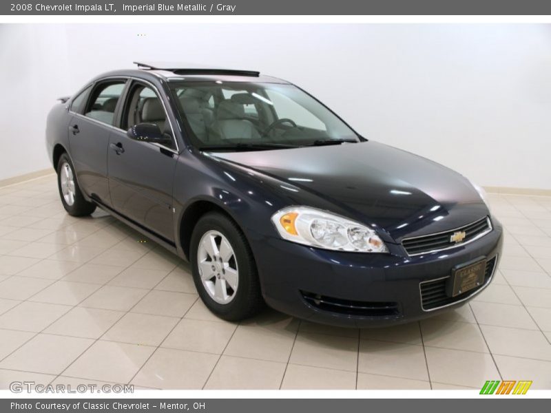 Imperial Blue Metallic / Gray 2008 Chevrolet Impala LT
