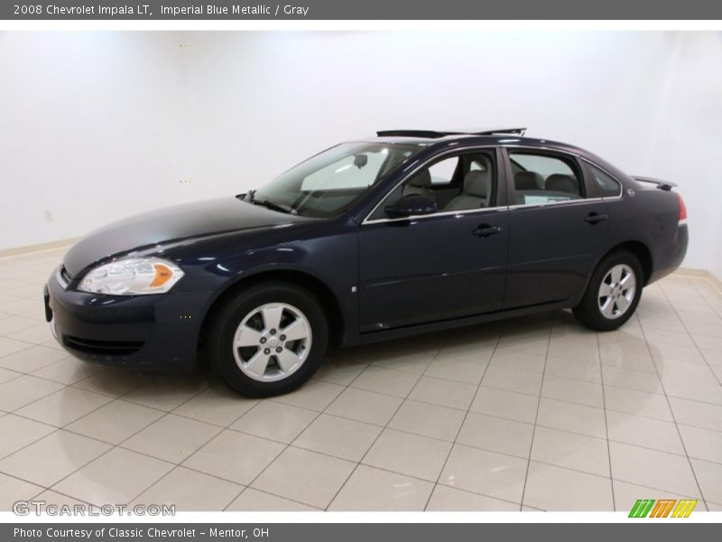 Imperial Blue Metallic / Gray 2008 Chevrolet Impala LT