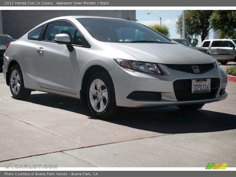 Alabaster Silver Metallic / Black 2013 Honda Civic LX Coupe