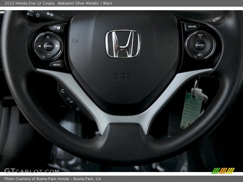 Alabaster Silver Metallic / Black 2013 Honda Civic LX Coupe