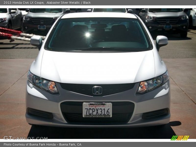 Alabaster Silver Metallic / Black 2013 Honda Civic LX Coupe