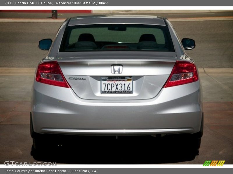 Alabaster Silver Metallic / Black 2013 Honda Civic LX Coupe