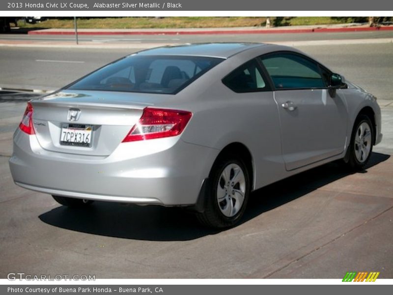 Alabaster Silver Metallic / Black 2013 Honda Civic LX Coupe