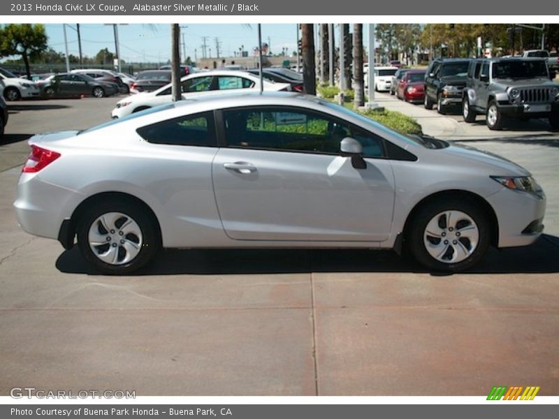 Alabaster Silver Metallic / Black 2013 Honda Civic LX Coupe