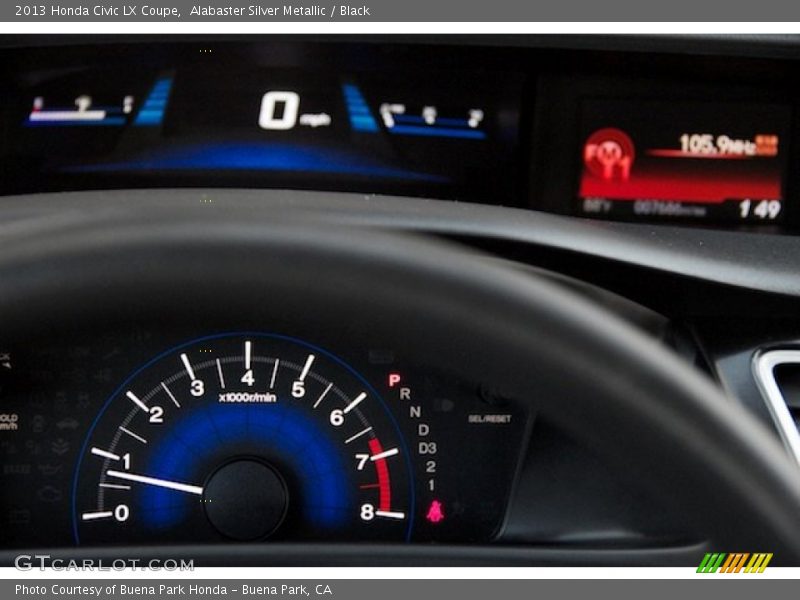 Alabaster Silver Metallic / Black 2013 Honda Civic LX Coupe