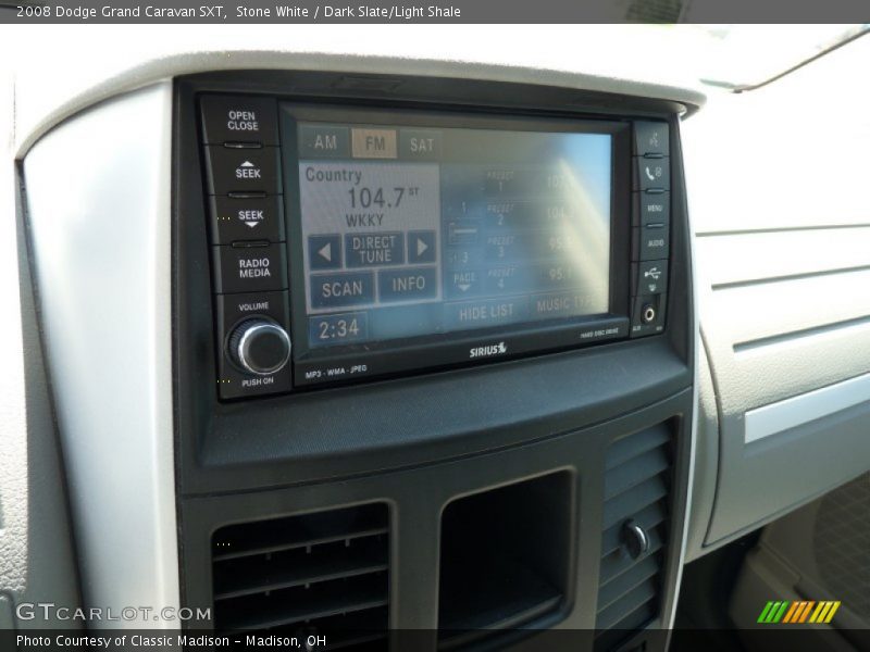 Stone White / Dark Slate/Light Shale 2008 Dodge Grand Caravan SXT