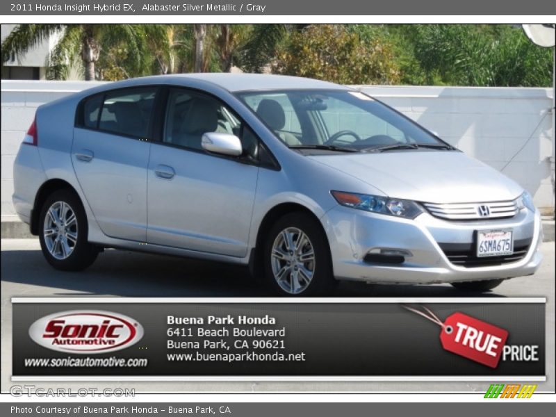 Alabaster Silver Metallic / Gray 2011 Honda Insight Hybrid EX