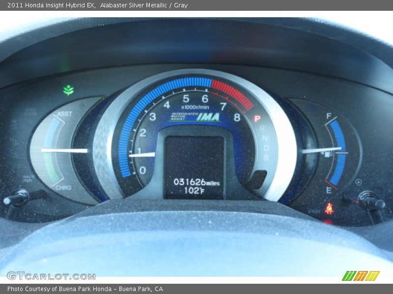 Alabaster Silver Metallic / Gray 2011 Honda Insight Hybrid EX