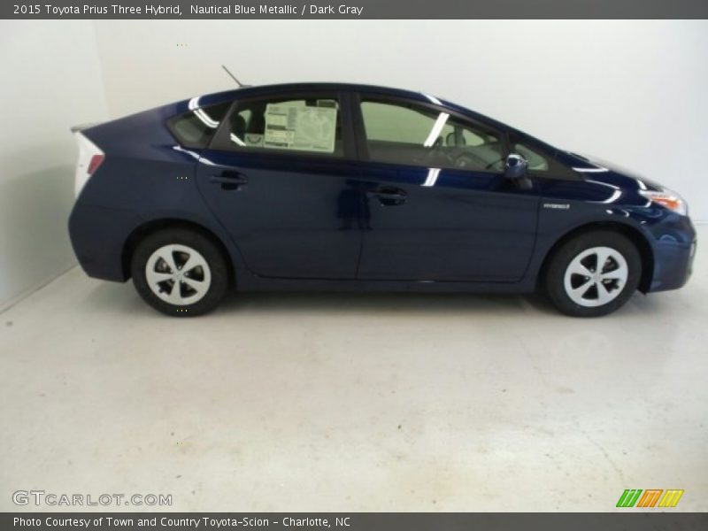 Nautical Blue Metallic / Dark Gray 2015 Toyota Prius Three Hybrid