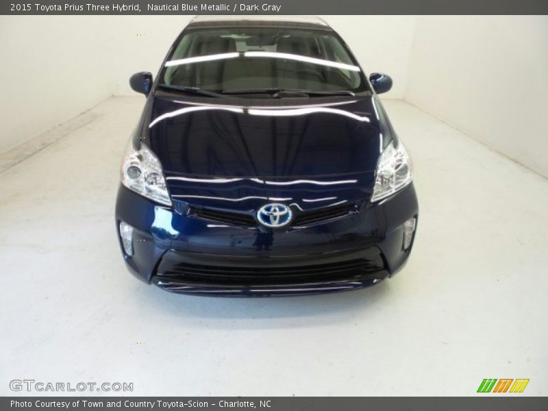 Nautical Blue Metallic / Dark Gray 2015 Toyota Prius Three Hybrid