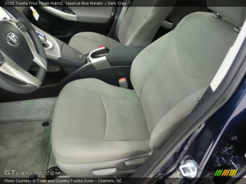 Nautical Blue Metallic / Dark Gray 2015 Toyota Prius Three Hybrid
