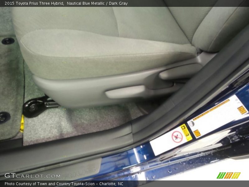 Nautical Blue Metallic / Dark Gray 2015 Toyota Prius Three Hybrid
