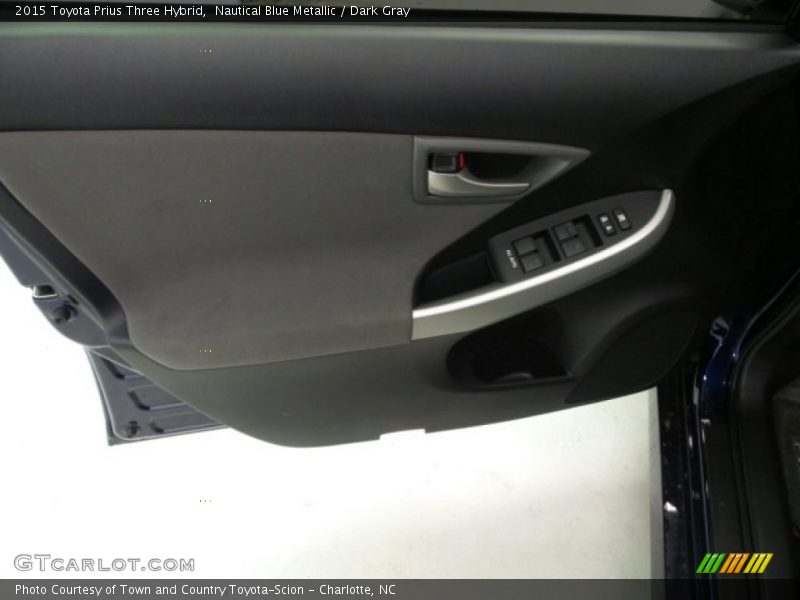 Nautical Blue Metallic / Dark Gray 2015 Toyota Prius Three Hybrid