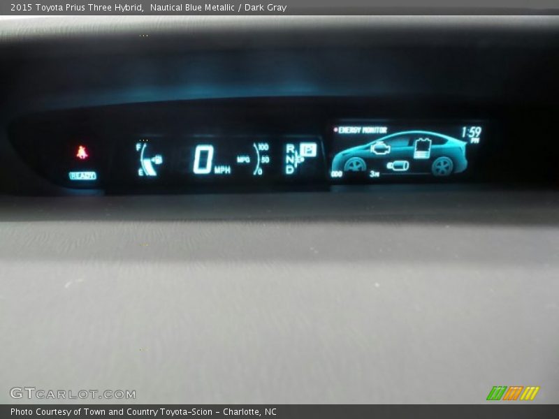 Nautical Blue Metallic / Dark Gray 2015 Toyota Prius Three Hybrid