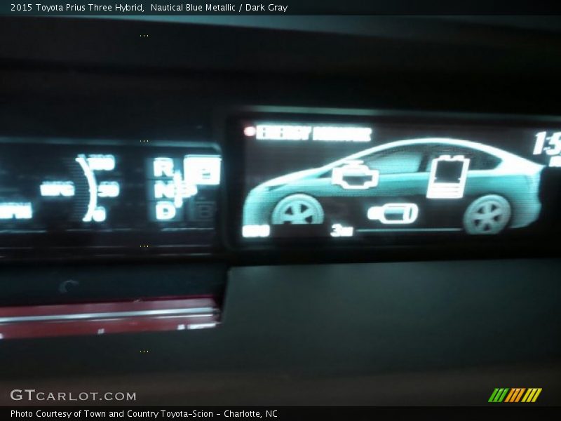 Nautical Blue Metallic / Dark Gray 2015 Toyota Prius Three Hybrid
