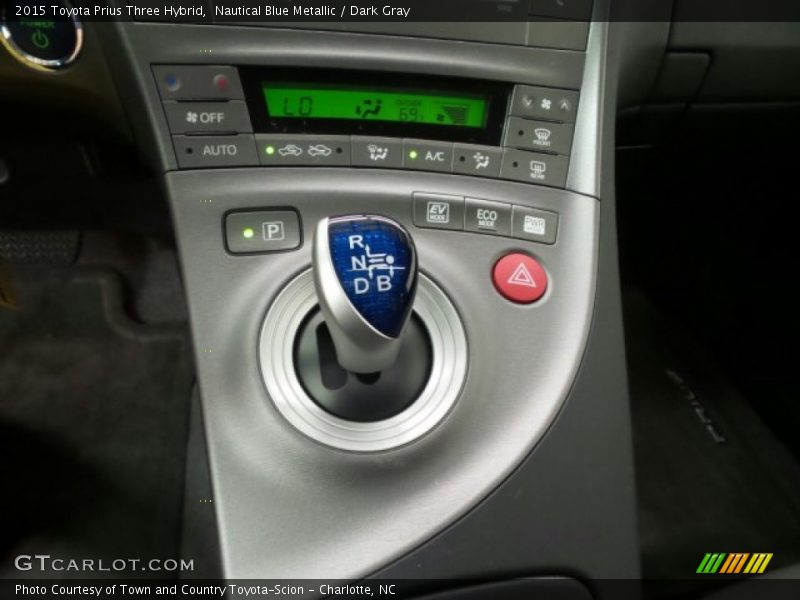 Nautical Blue Metallic / Dark Gray 2015 Toyota Prius Three Hybrid
