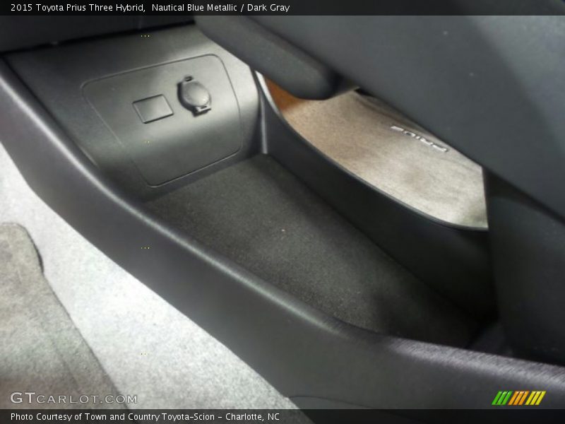 Nautical Blue Metallic / Dark Gray 2015 Toyota Prius Three Hybrid