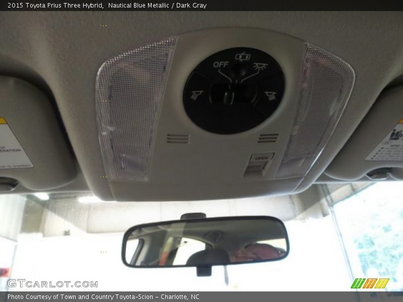 Nautical Blue Metallic / Dark Gray 2015 Toyota Prius Three Hybrid