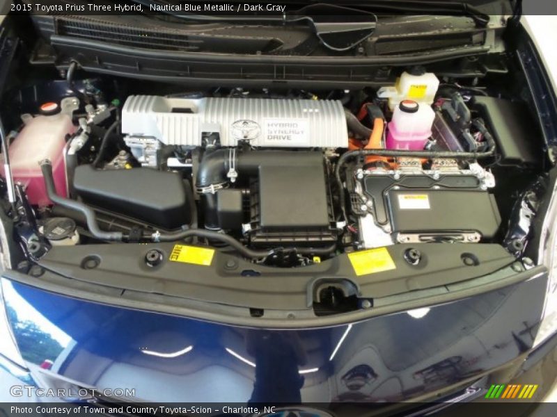 Nautical Blue Metallic / Dark Gray 2015 Toyota Prius Three Hybrid