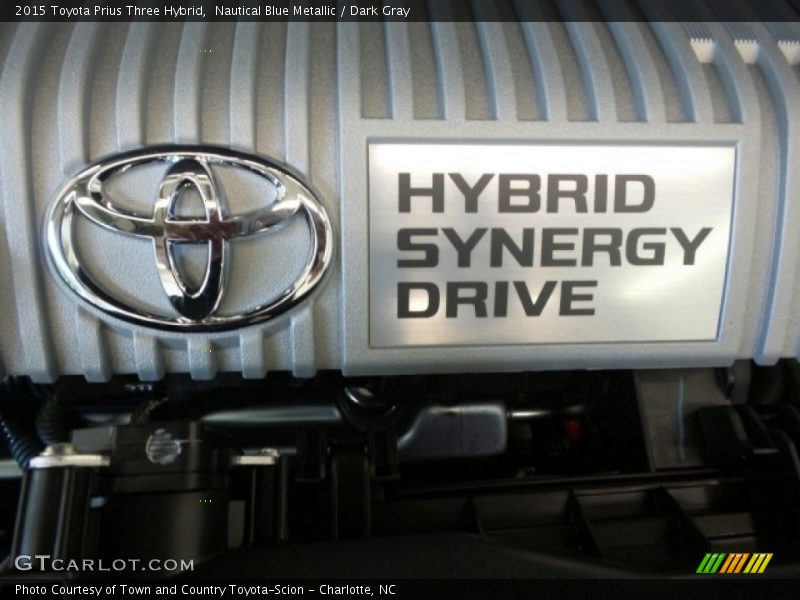 Nautical Blue Metallic / Dark Gray 2015 Toyota Prius Three Hybrid