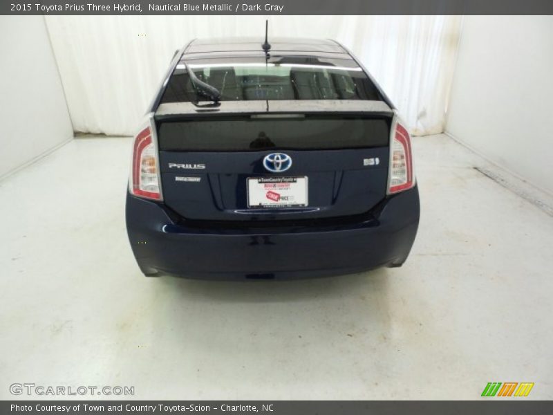 Nautical Blue Metallic / Dark Gray 2015 Toyota Prius Three Hybrid