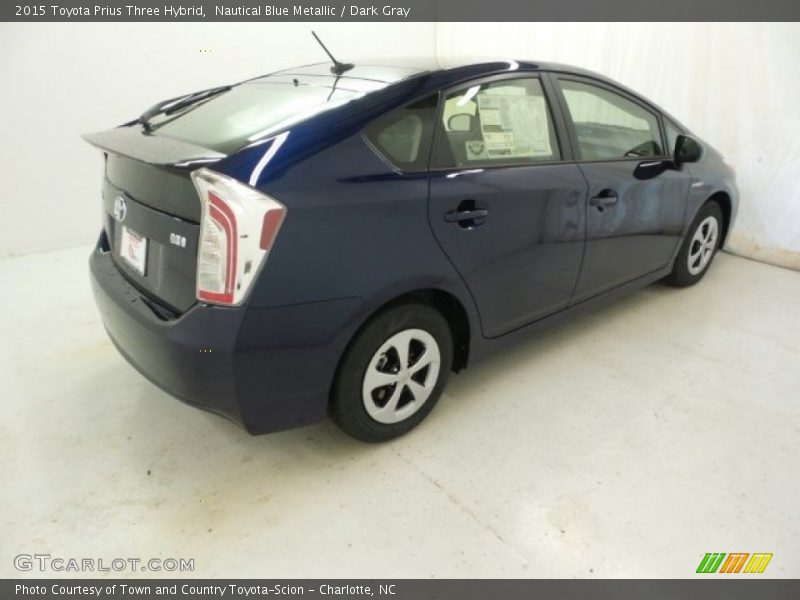 Nautical Blue Metallic / Dark Gray 2015 Toyota Prius Three Hybrid