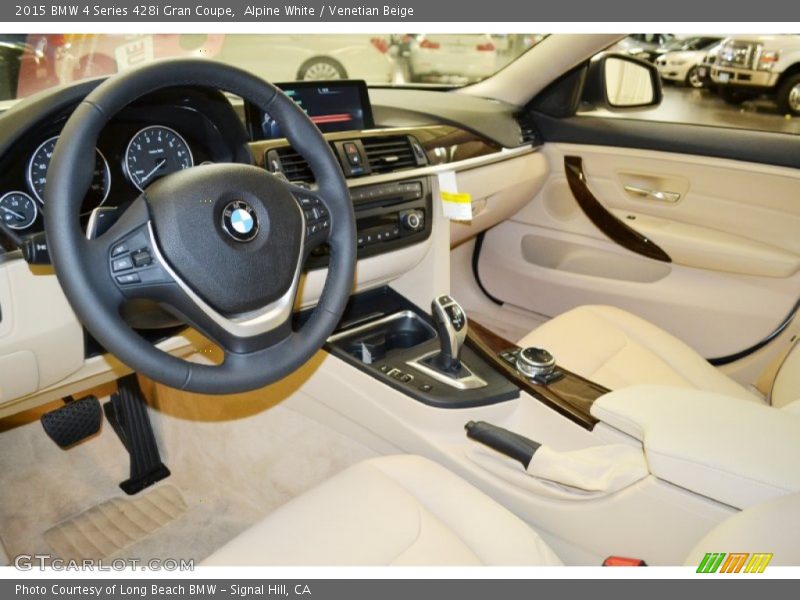 Alpine White / Venetian Beige 2015 BMW 4 Series 428i Gran Coupe