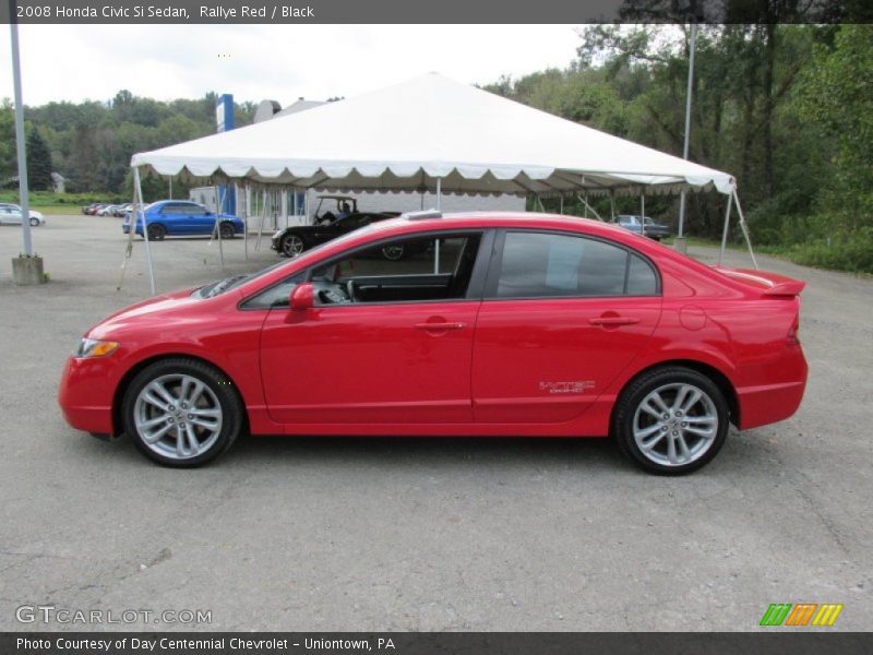 Rallye Red / Black 2008 Honda Civic Si Sedan