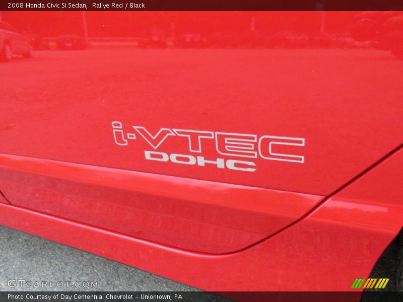 Rallye Red / Black 2008 Honda Civic Si Sedan