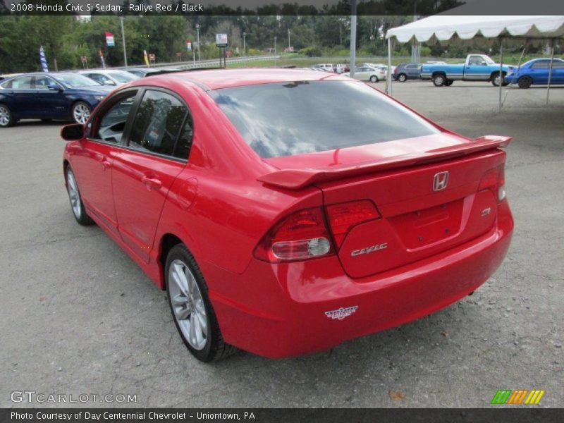Rallye Red / Black 2008 Honda Civic Si Sedan