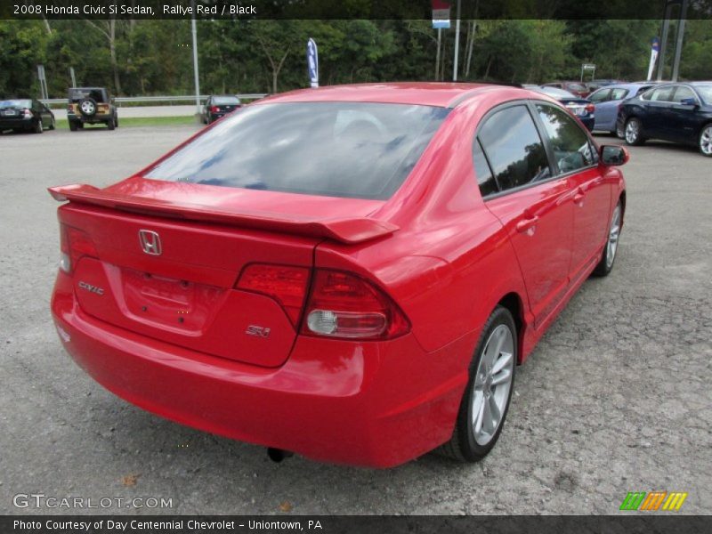 Rallye Red / Black 2008 Honda Civic Si Sedan