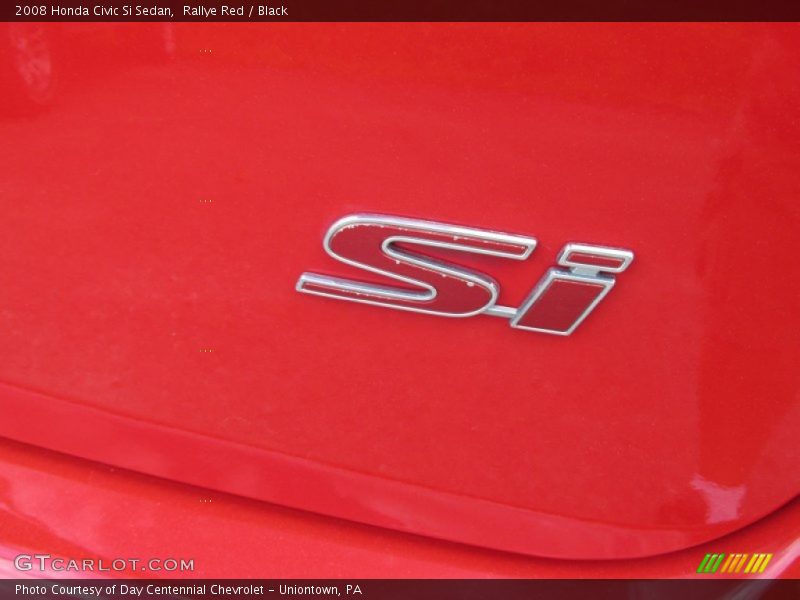 Rallye Red / Black 2008 Honda Civic Si Sedan