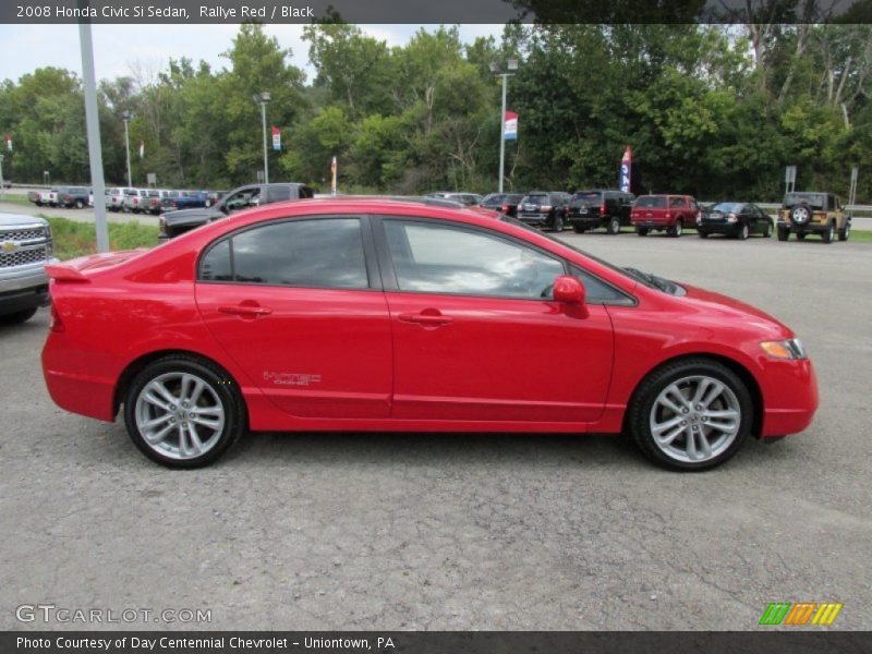 Rallye Red / Black 2008 Honda Civic Si Sedan
