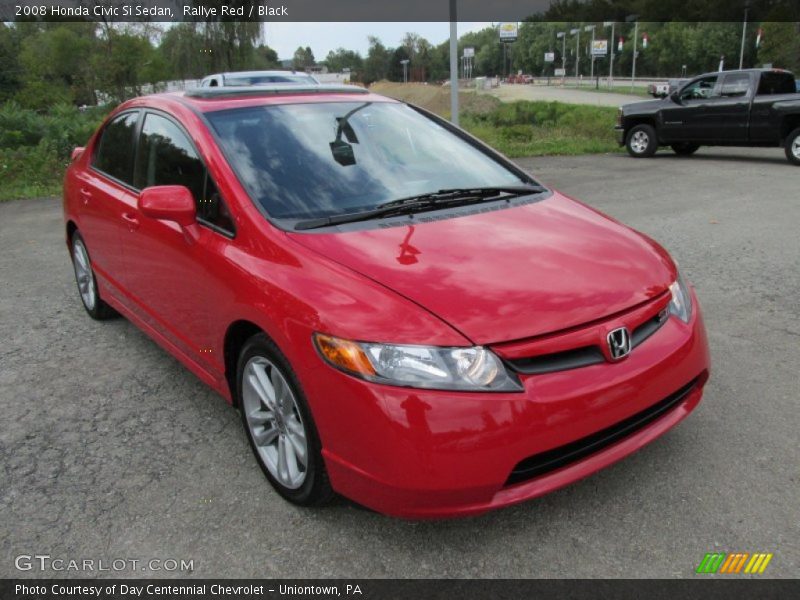 Rallye Red / Black 2008 Honda Civic Si Sedan