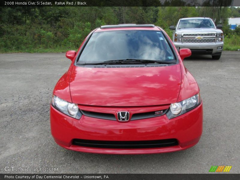 Rallye Red / Black 2008 Honda Civic Si Sedan
