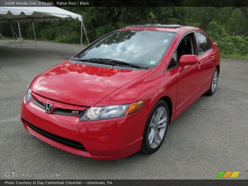 Rallye Red / Black 2008 Honda Civic Si Sedan