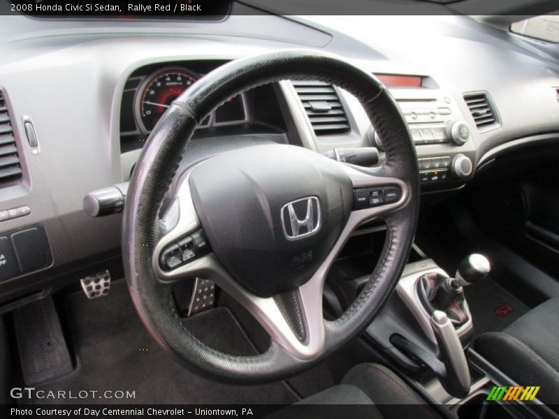 Rallye Red / Black 2008 Honda Civic Si Sedan