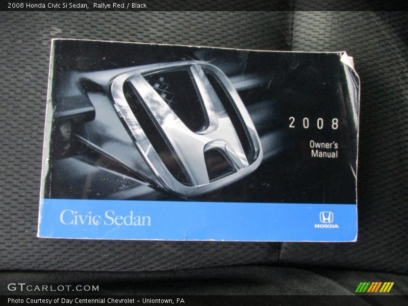 Rallye Red / Black 2008 Honda Civic Si Sedan