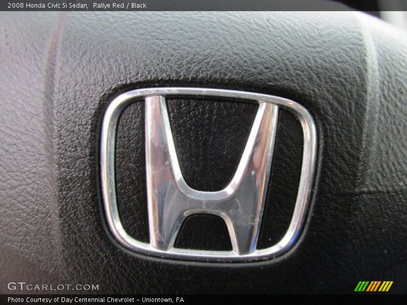 Rallye Red / Black 2008 Honda Civic Si Sedan