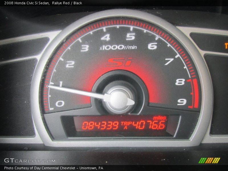 Rallye Red / Black 2008 Honda Civic Si Sedan