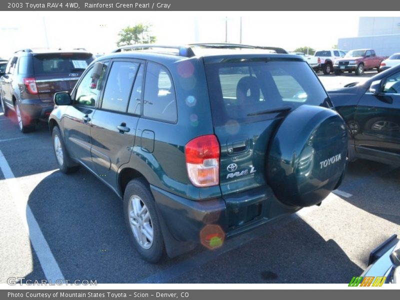 Rainforest Green Pearl / Gray 2003 Toyota RAV4 4WD