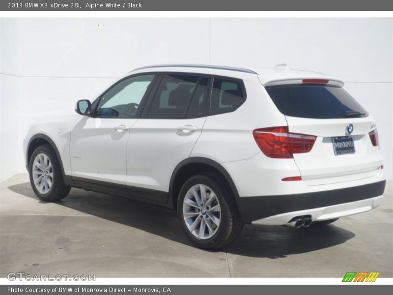 Alpine White / Black 2013 BMW X3 xDrive 28i