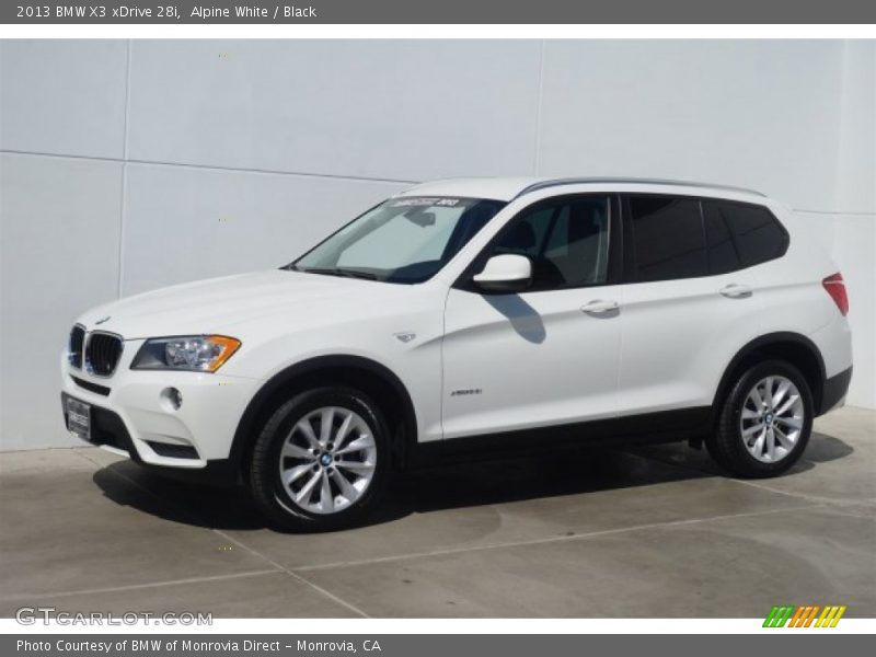 Alpine White / Black 2013 BMW X3 xDrive 28i