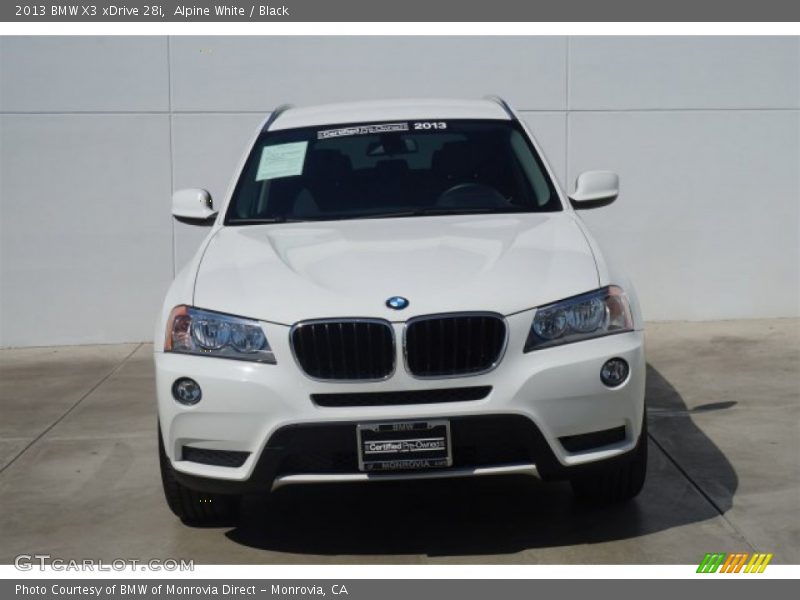 Alpine White / Black 2013 BMW X3 xDrive 28i