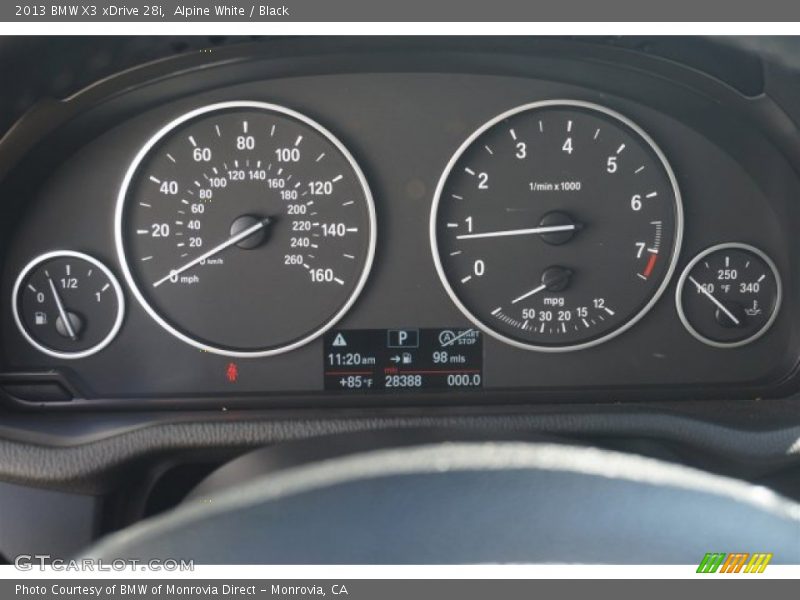 Alpine White / Black 2013 BMW X3 xDrive 28i